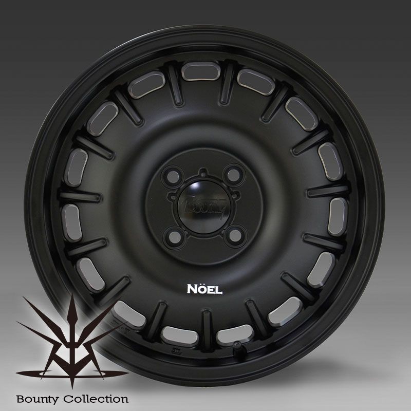 Bounty Collection アルミホイール Noel ノエル マットブラック 14インチ 14×5.0 30 100-4H 1本より プロボックス クロスビー ルーミー シエンタ