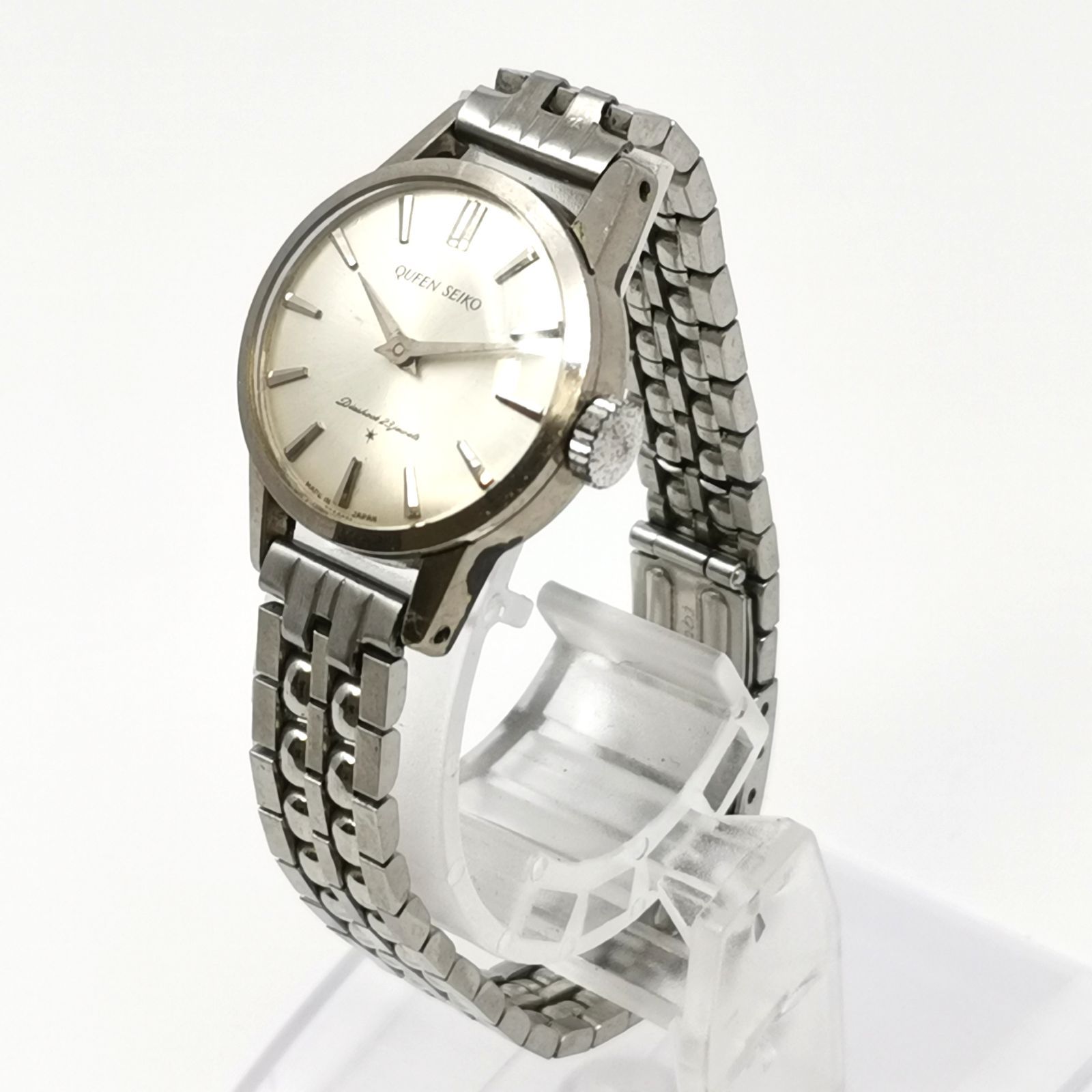 SEIKO クイーンセイコー23石 レディース腕時計 アンティーク 手巻き 文字盤シルバー 動作未 管理番号KKVHAKO78