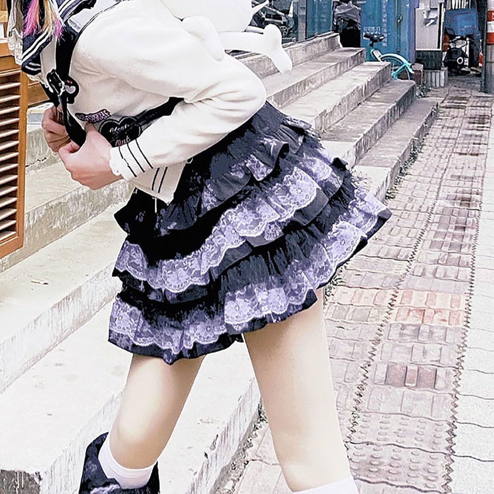 ショート パンツ  ゴス CRAZYGIRL ショートパンツ サイド編み上げ