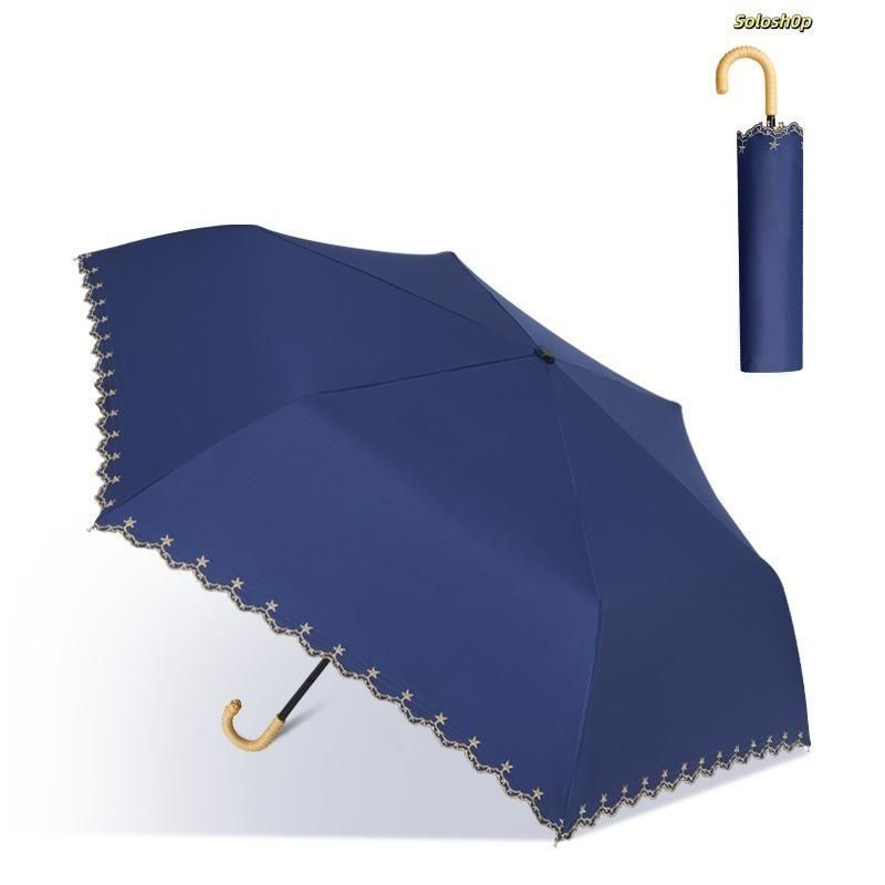 晴雨兼用 軽量 折りたたみ日傘 [スター 4colors][フラワー