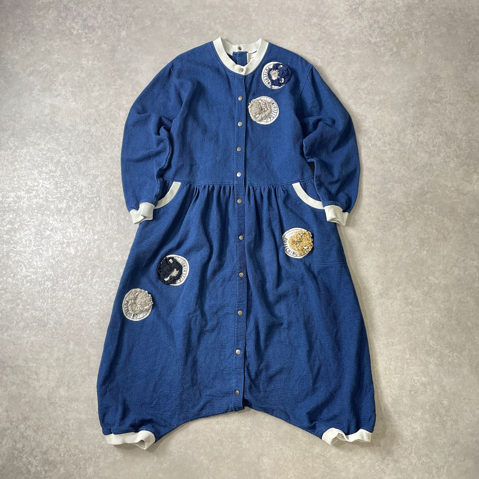 ROBE DE POTECHINO ワッペン装飾 ロンパース オールインワン ローブド ポテチーノ