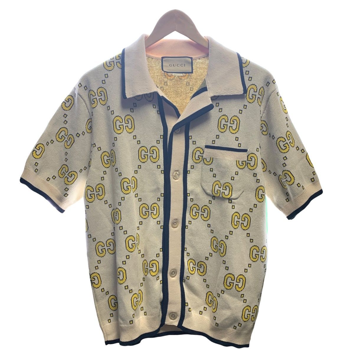 中古】 GUCCI グッチ GGコットン ボウリングシャツ 740562 XKC6C
