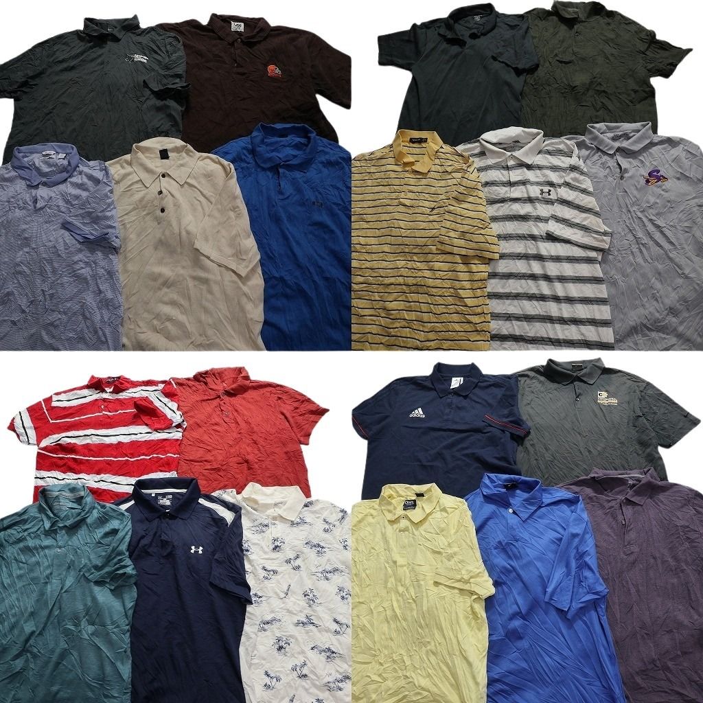 古着卸 ブランドMIX ポロシャツ 20枚セット メンズ XL |2XL ナイキ チャップス ノーティカ 古着 NA1660
