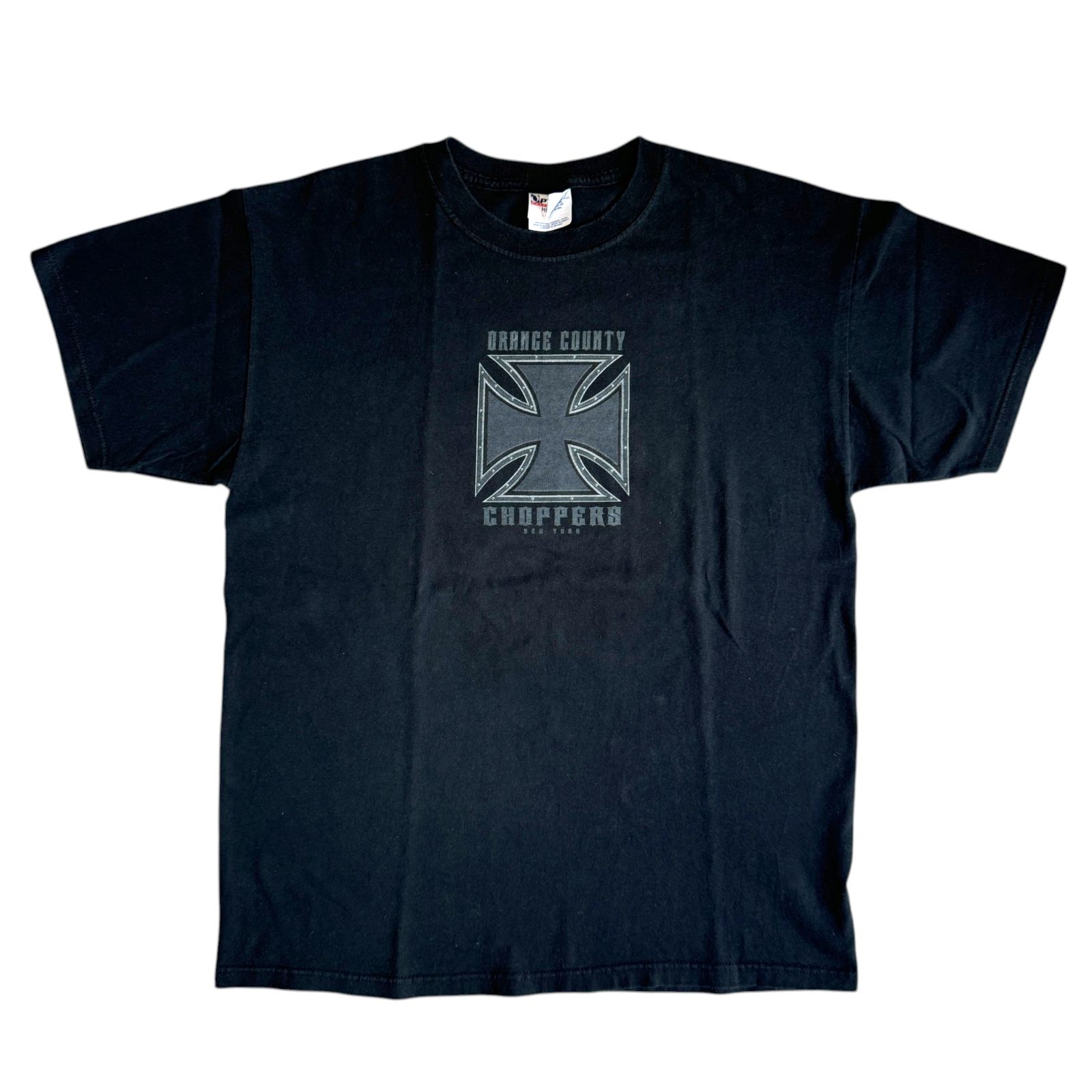 90s ORANGE COUNTRY CHOPPERS アイアンクロス Tシャツ Lサイズ 