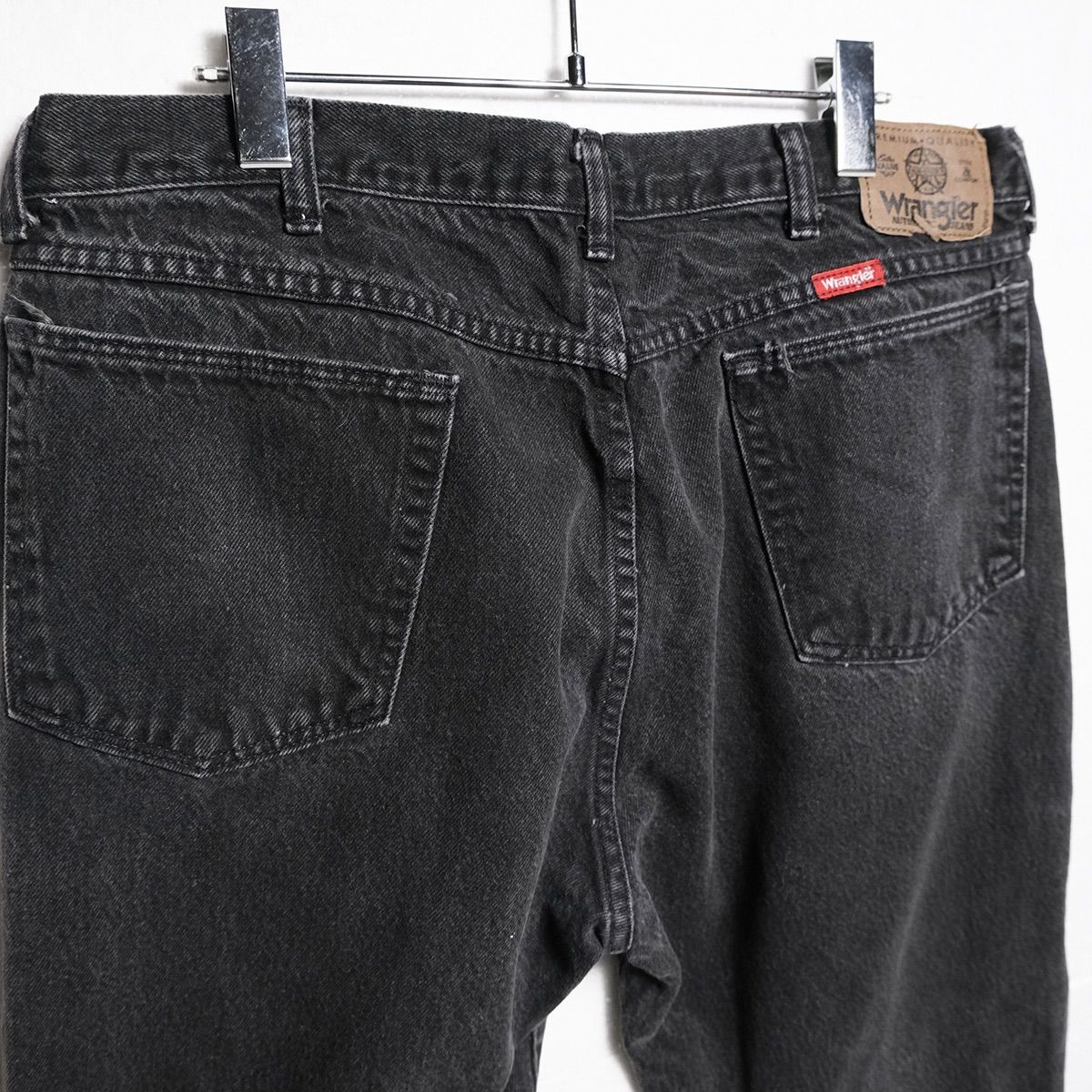 90's USA製 ラングラー ブラック デニムパンツ (38×30) 黒