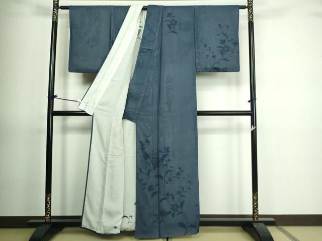 平和屋着物▽訪問着 無双 紗袷 紗×絽 更紗花文 正絹