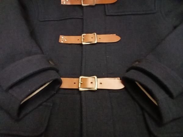 GENERAL RESEARCH 98A/W LEATHER BELT MELTON DUFFLE COAT ジ