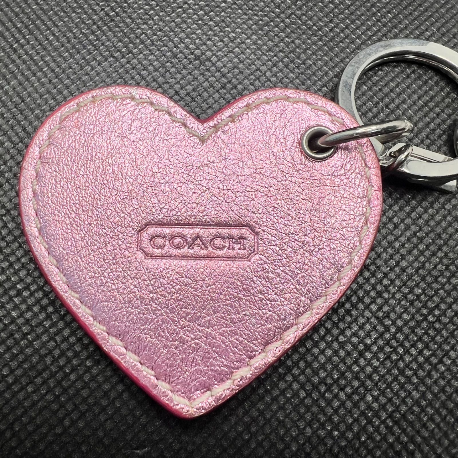 COACH コーチ キーホルダー チャーム ハート ピンク