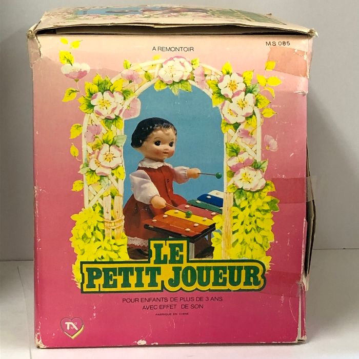 3 ジャンク品 LITTLE PERFORMER ゼンマイ式 鉄琴 ブリキ 少女