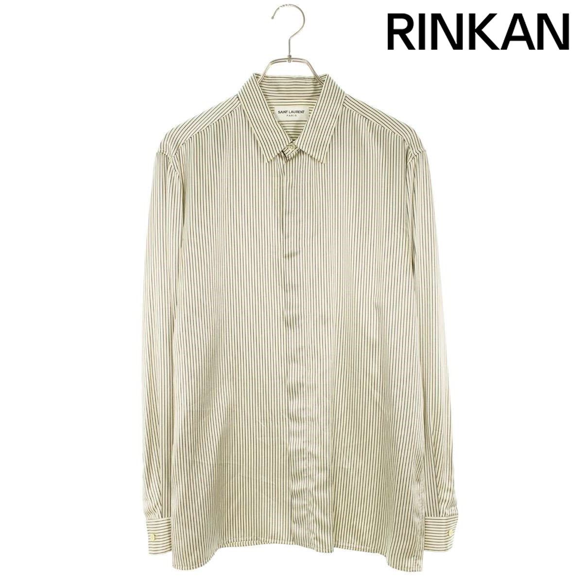 サンローランパリ 24SS 774827 Y3I87 ストライプシルク長袖