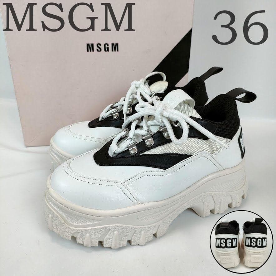 MSGM エムエスジーエム 厚底 デカロゴ スニーカー サイズ36 23cm相当 