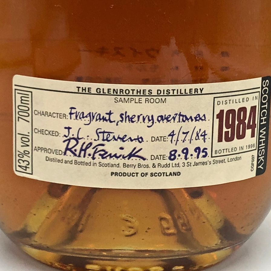 グレンロセス 1984 700ml 43% GLENROTHES【T1】 グレンロセス 1984 700ml 43% GLENROTHES【T1】 - メルカリ