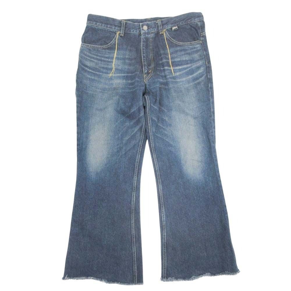 21AW FACCIES ファッチーズ Semi Flared Jeans カットオフ フ デニム パンツ ジーンズ ジーパン 2 インディゴ ブルー メンズ 古着