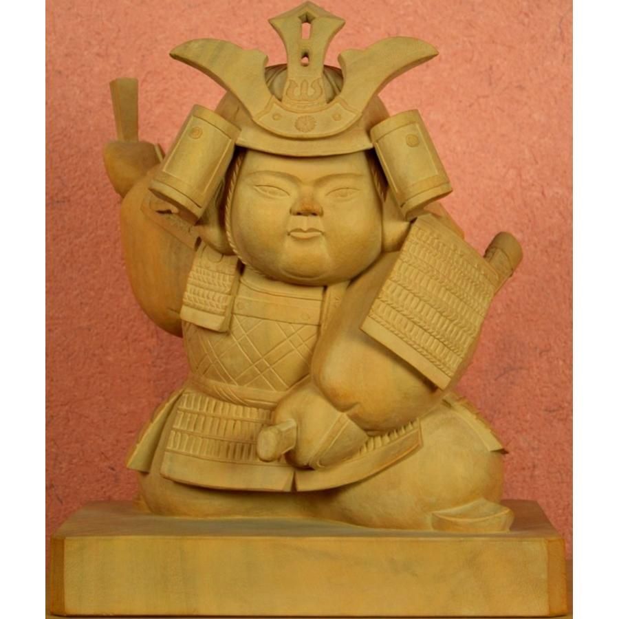 井波彫刻】 『若武者』 加茂 蕃山 作（かも ばんざん） 八寸 材質：楠