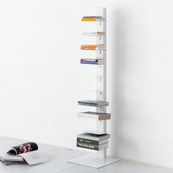 MARKET B モダンブックタワー ホワイト 組立品