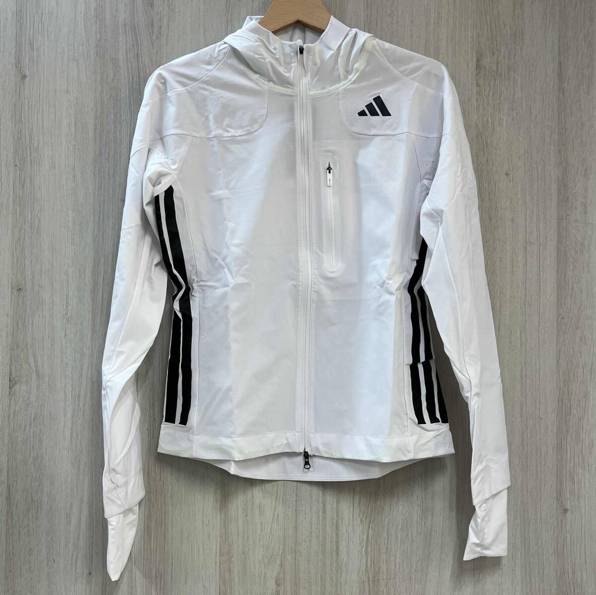 タグ付き adidas adizeroランニングジャケット レディース M JC6645 White