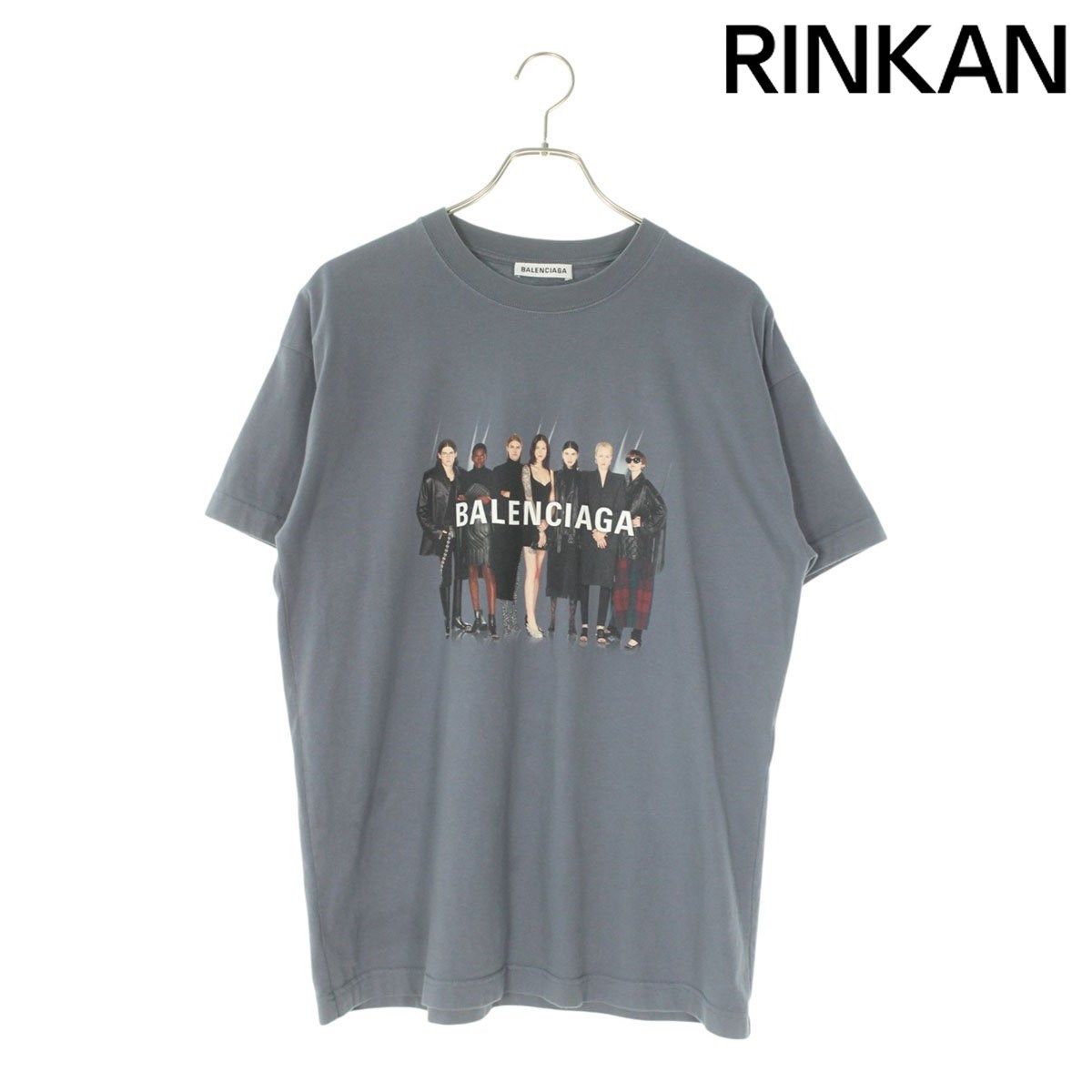 バレンシアガ 20SS 612965 TIV47 リアルバレンシアガ プリントTシャツ メンズ S