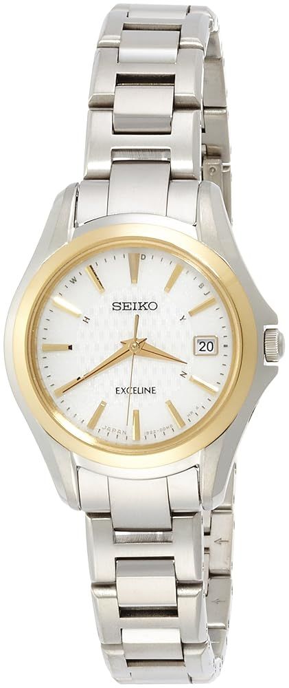 セイコーウォッチ 腕時計 エクセリーヌ ソーラー電波修正 サファイアガラス スーパークリア コーティング チタン SWCW098