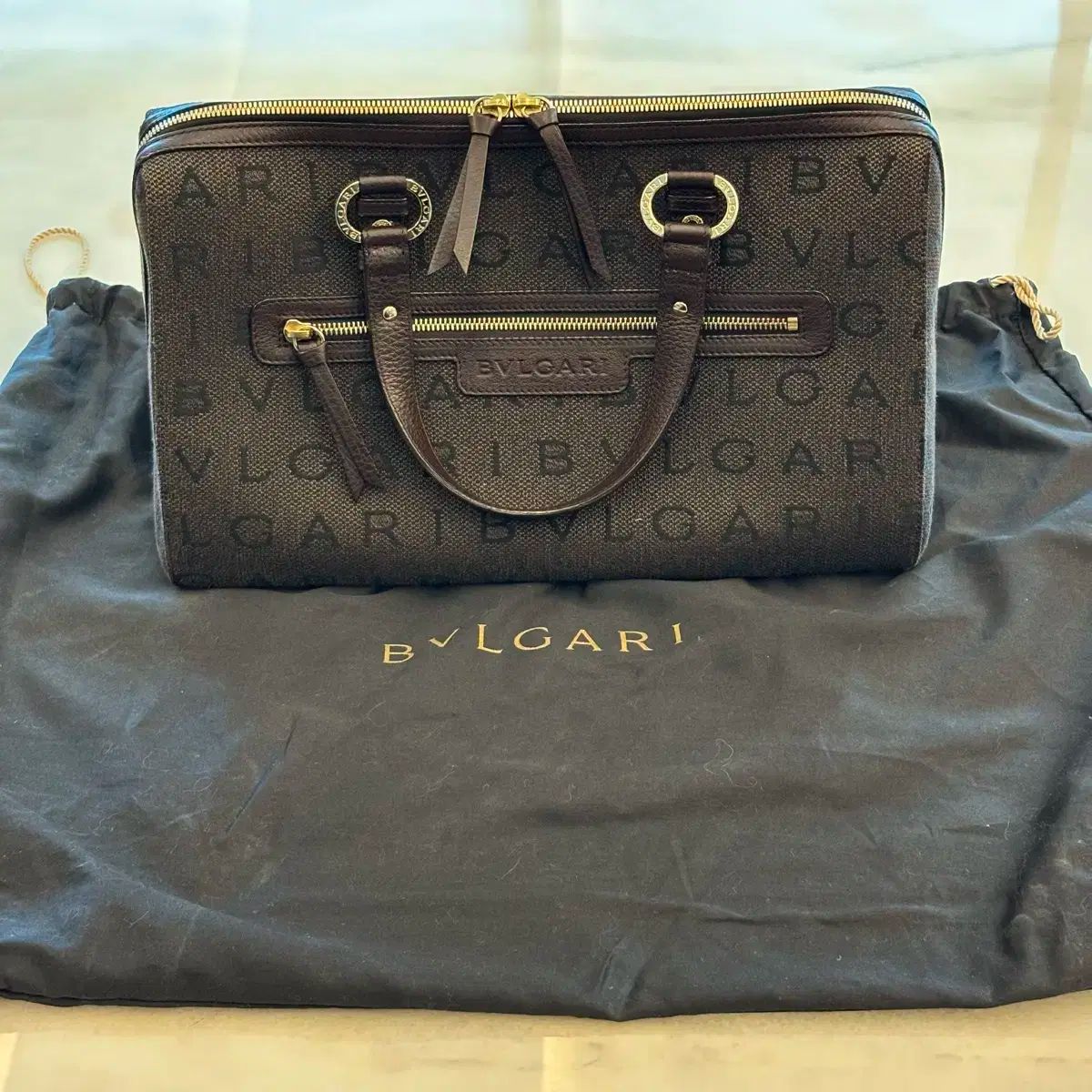 BVLGARI(ブルガリ) キャンバス ボストン バッグ - メルカリ