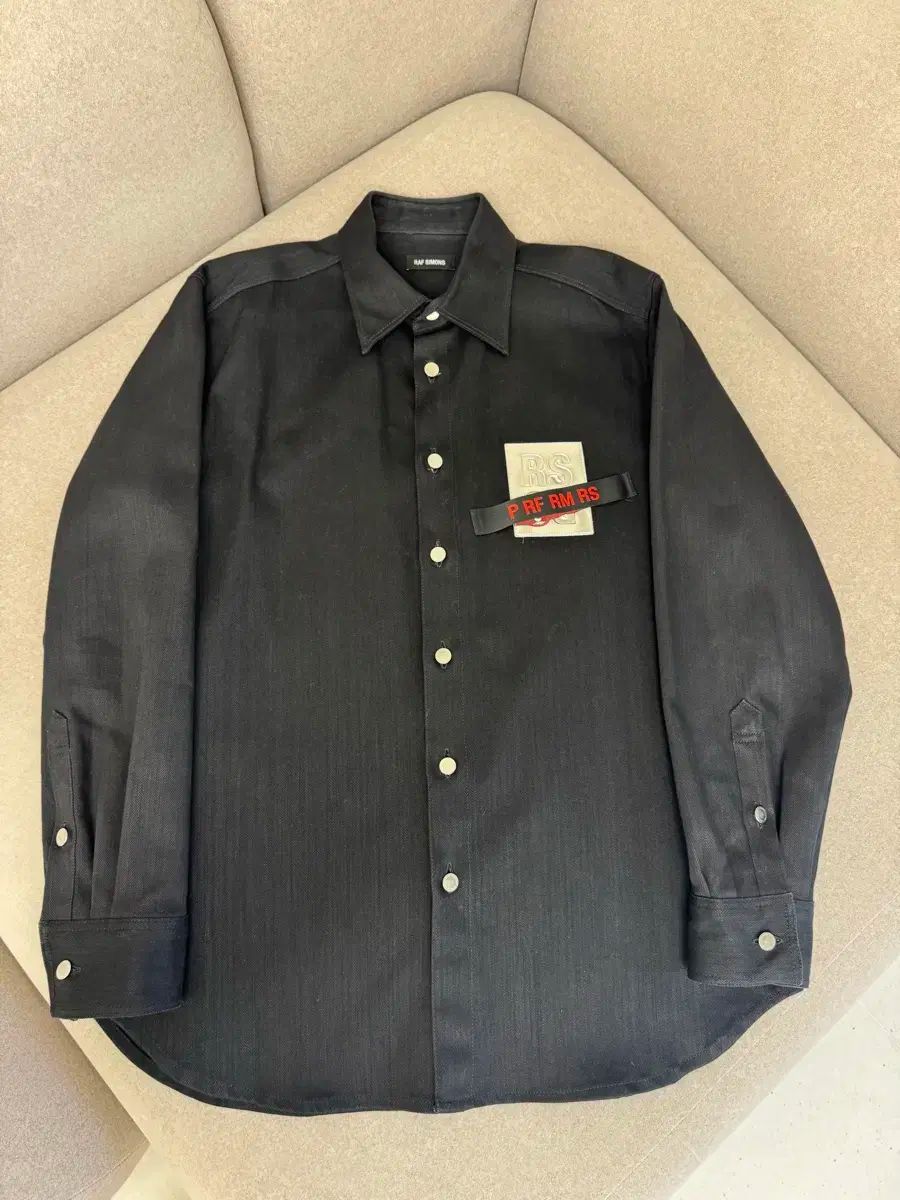 L RAF SIMONS ラフ シモンズ シルバーパッチ シャツ ジャケット