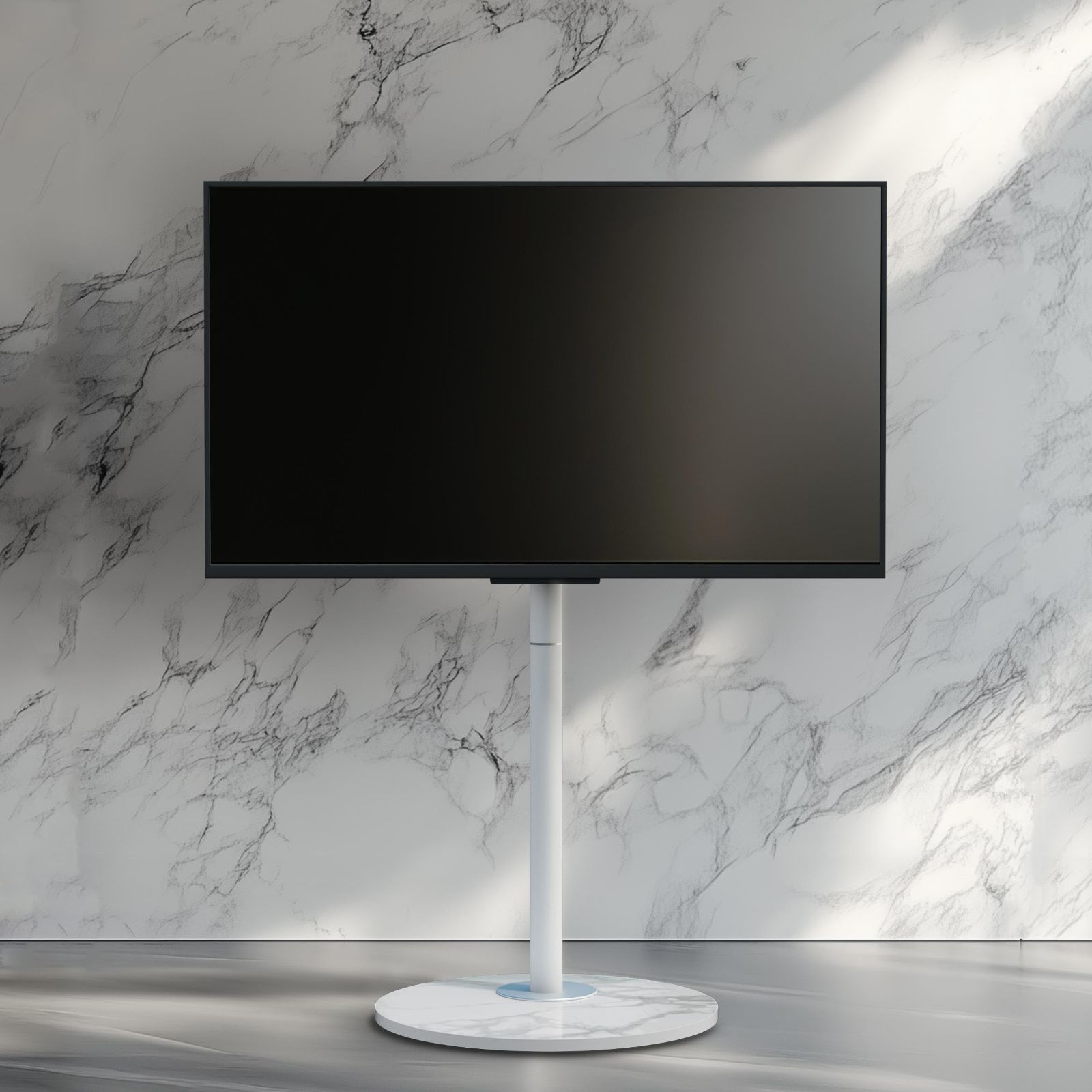 40 75インチ対応 ハイタイプ テレビ台 tvスタンド 白 首振り キャスター付き おしゃれ モニタースタンド テレビスタンド 自立式 高さ調整 UNHO 耐荷重40kg 家庭 学校 会社 商業施設 病院向け