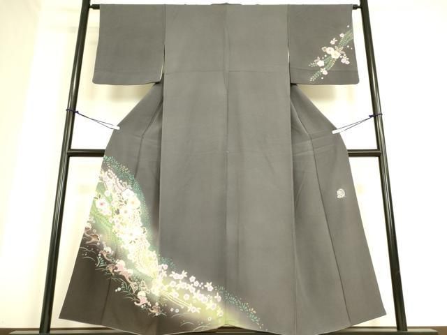 平和屋着物○訪問着 辻が花 絞り 暈し染め 金銀彩 正絹 逸品 BAAN6524pk