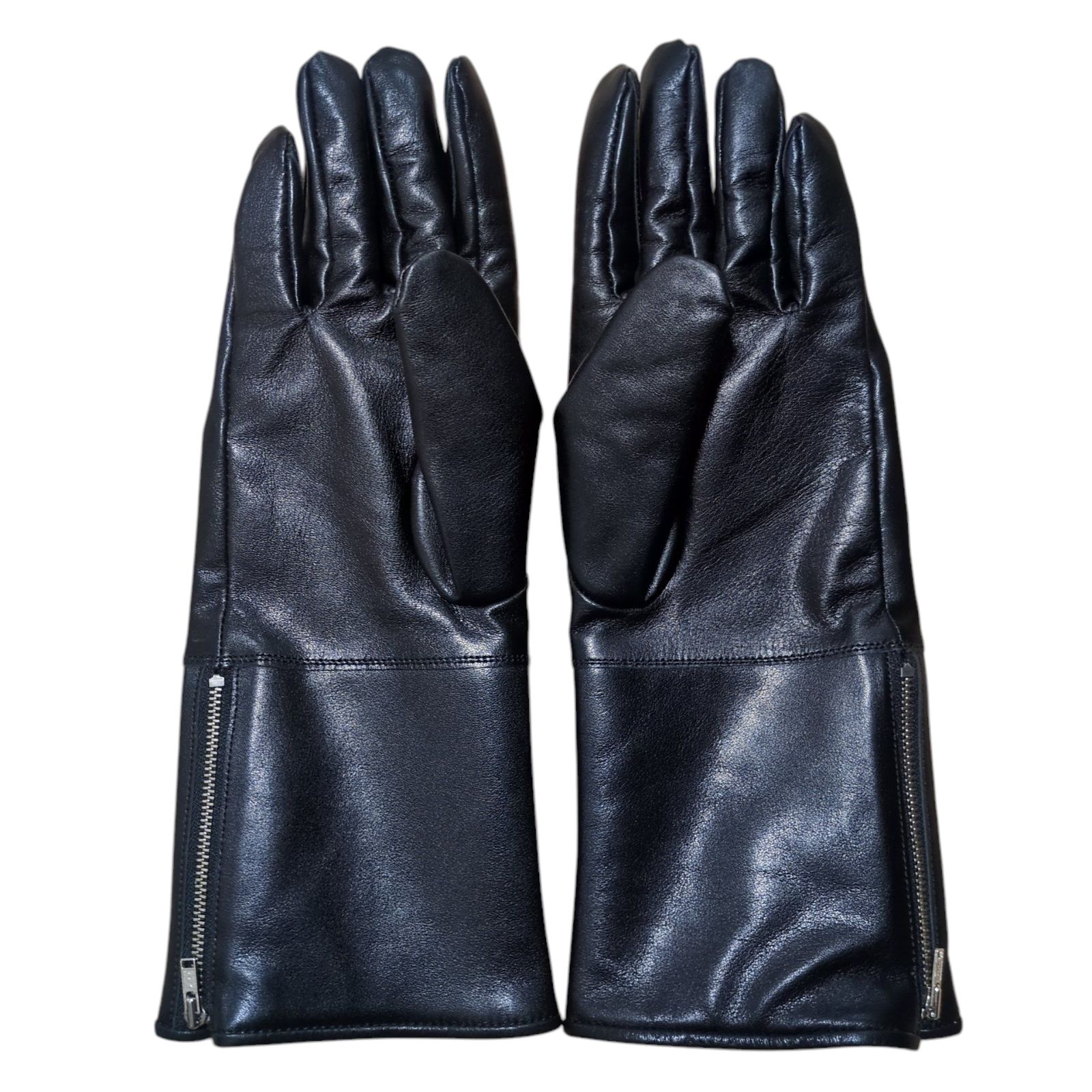 【美品】ヨウジヤマモトプールオム 23AW ジップアップ レザー グローブ 手袋 Yohji Yamamoto POUR HOMME