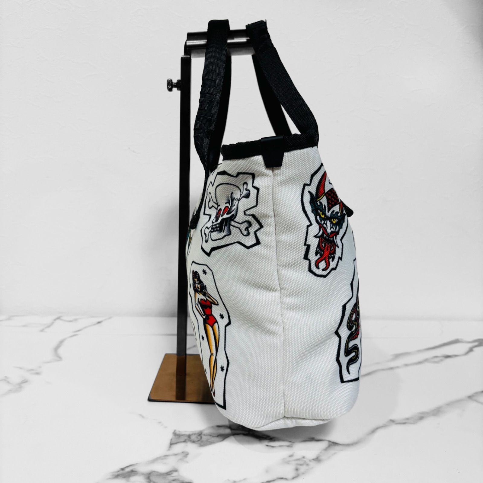 美品 ハイドロゲン HYDROGEN ハンドバッグ WHITE TATTOO TOTE