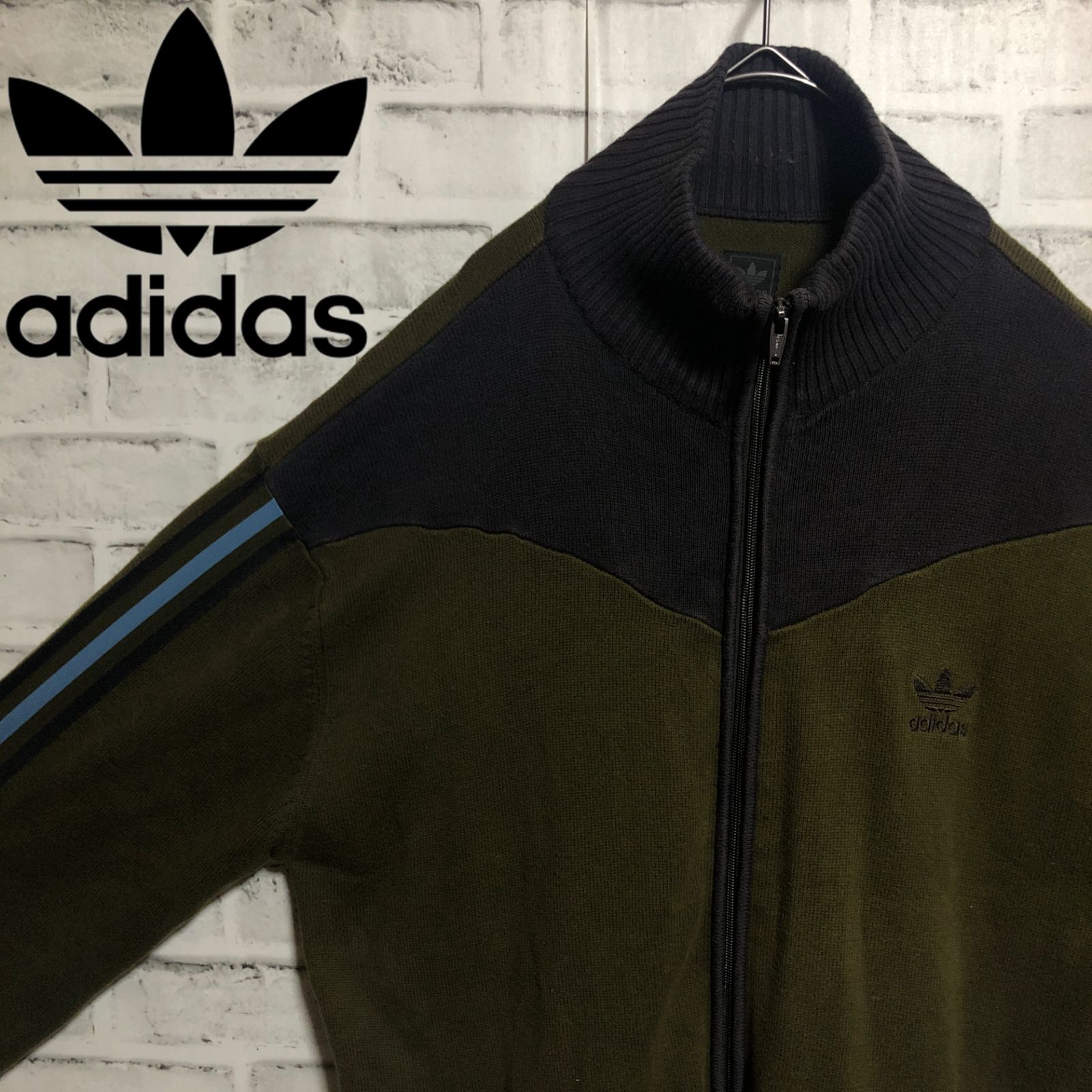 希少ブラウンXL⭐️90s adidas トラックジャケット 刺繍 vintage