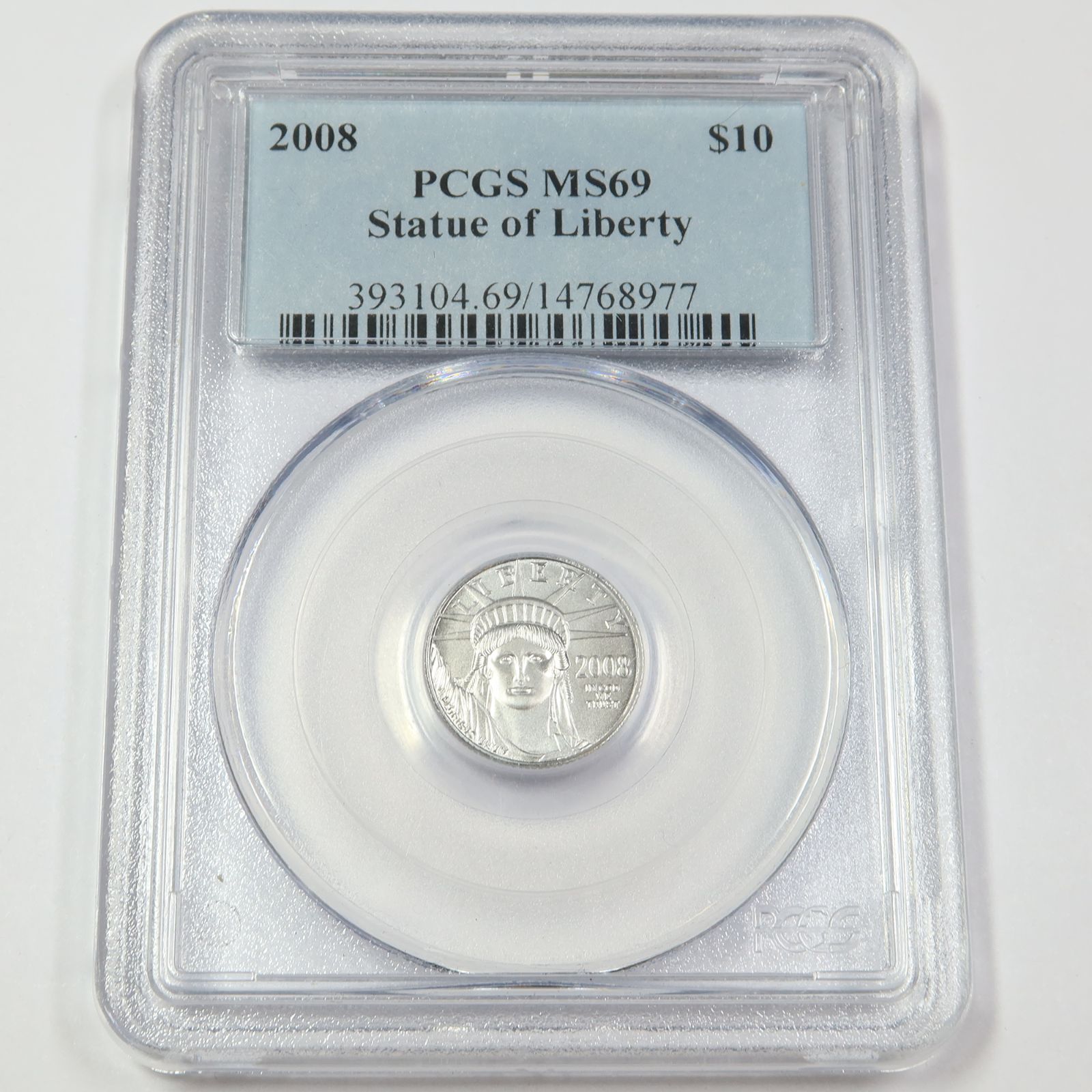 2008 PCGS MS 69 Platinum Eagle 1|10 OZ Eagle $10 Coin