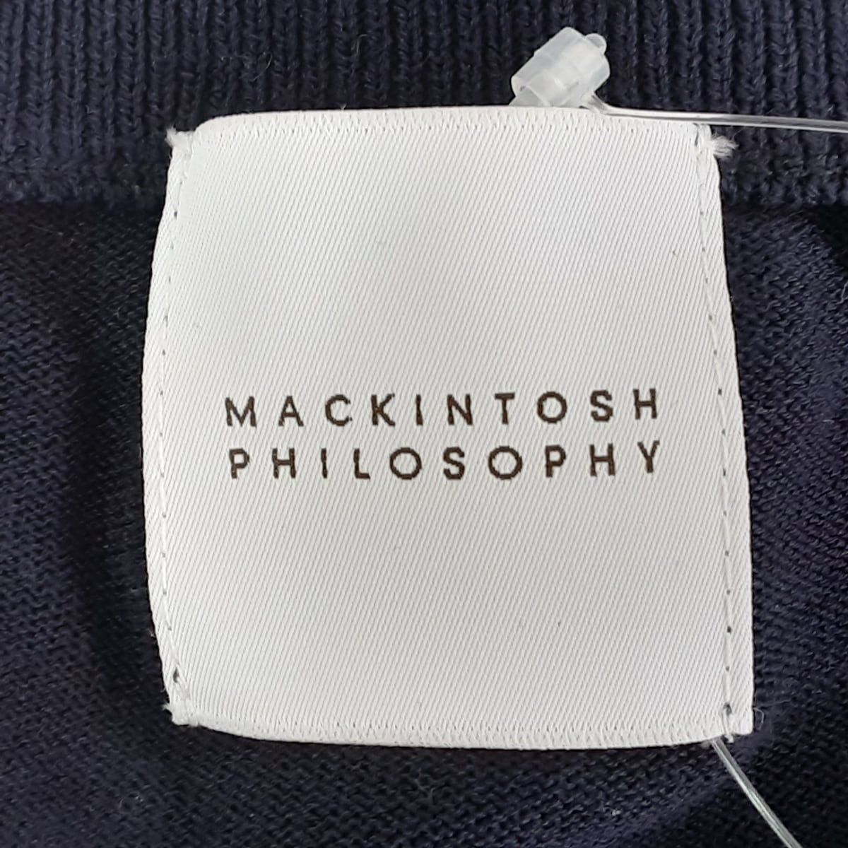 MACKINTOSH PHILOSOPHY(マッキントッシュフィロソフィー) 半袖セーター サイズ40 L レディース美品  - ネイビー クルーネック