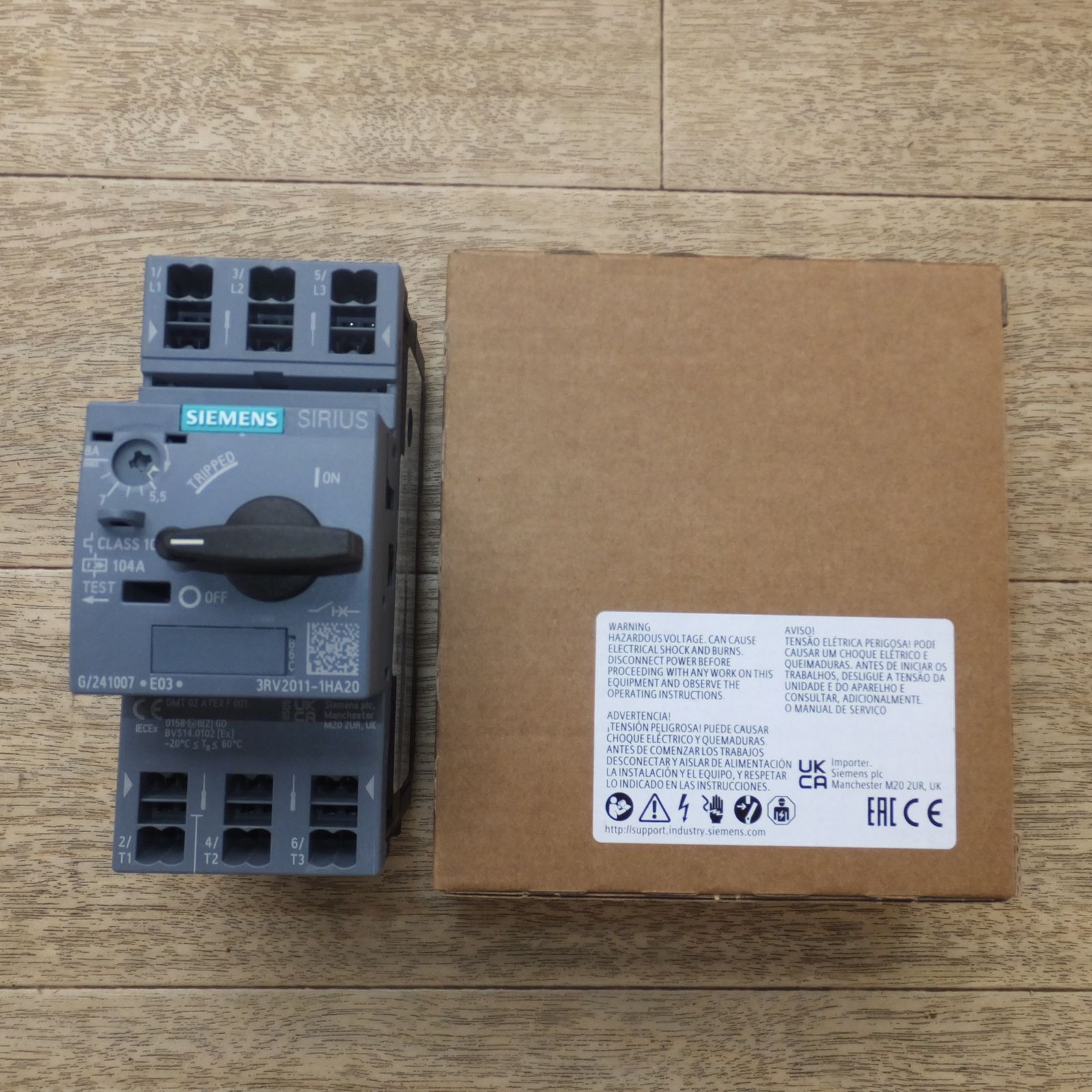 シーメンス SIEMENS モータ保護回路ブレーカ 3RV2011-1HA20 塑料外売式断路器