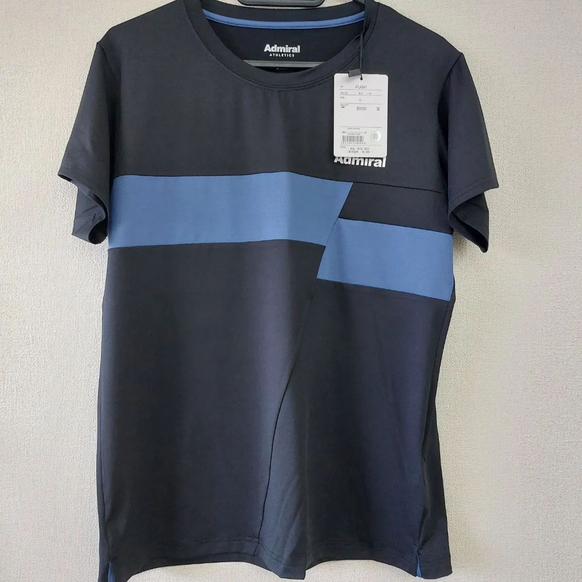 Admiral アドミラル 25AW ATLA541 バイカラースライドブロックTEE BLK 10 LLサイズ