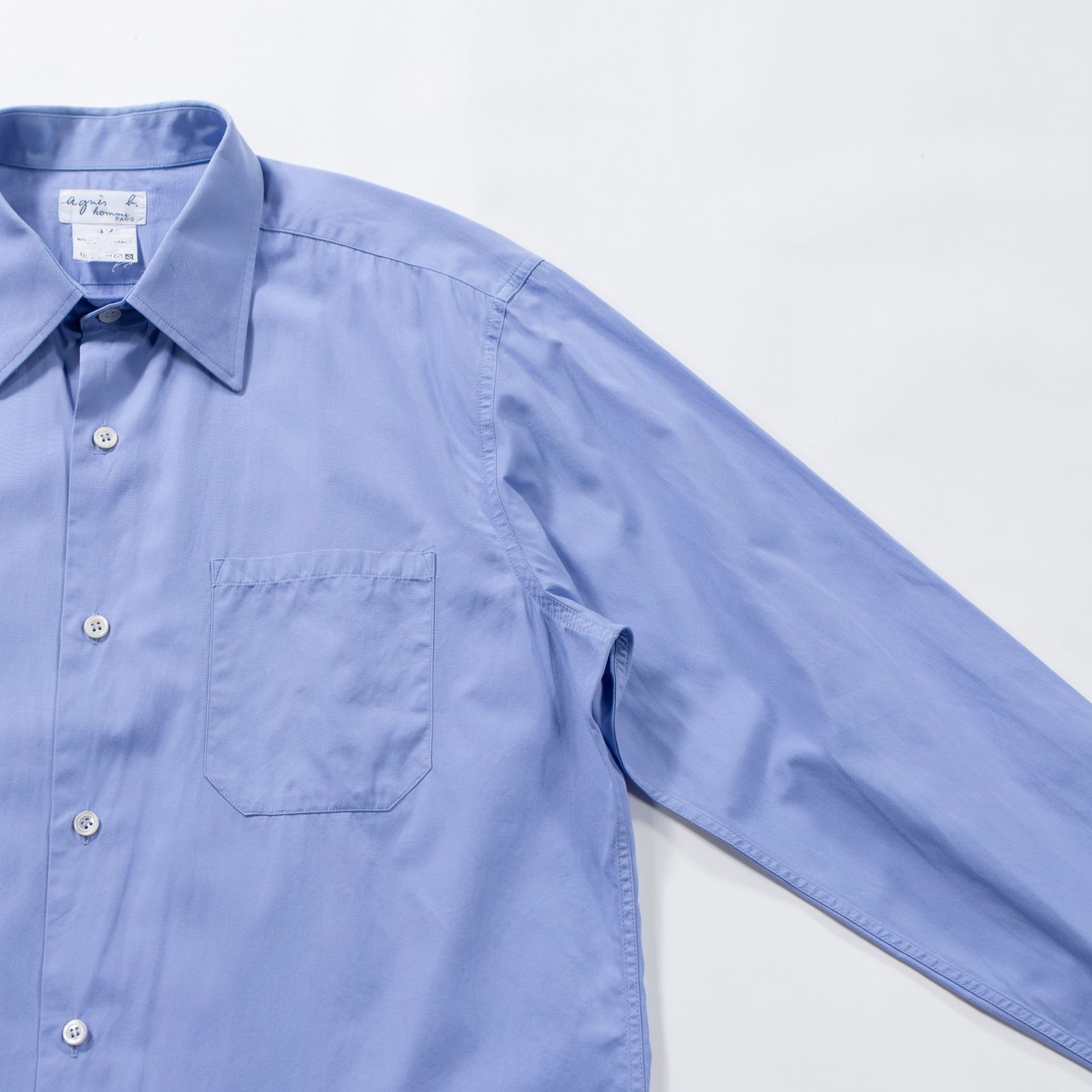 アニエスベー フランス製 シャツジャケット 丸襟 ダブルボタン アニエスベー フランス製 シャツジャケット 丸襟 ダブルボタン