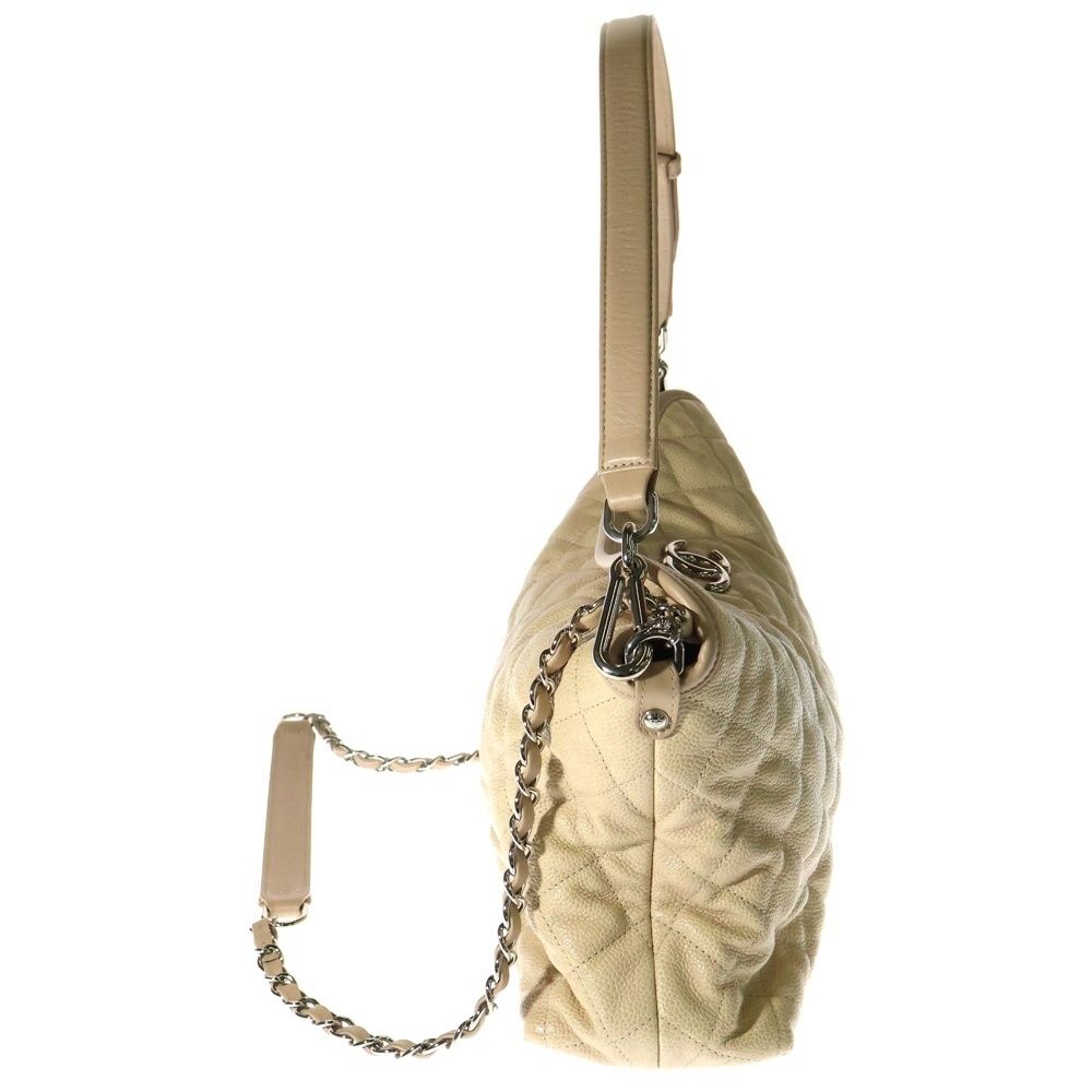 CHANEL シャネル ハンドバッグ ホーボー マトラッセ シルバー Hobo handbag, Metallic calfskin & silver-tone metal, silvery