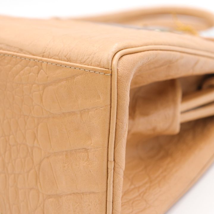 ワイルドクロコ ハンドバッグ 本革 クロコ型押し 日本製 WildCroco 鞄 
