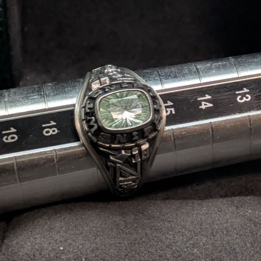 1982年 ヴィンテージ Jostens LTM ClassRingNewton 1982年 ヴィンテージ Jostens LTM Class Ring Newton Falls 緑