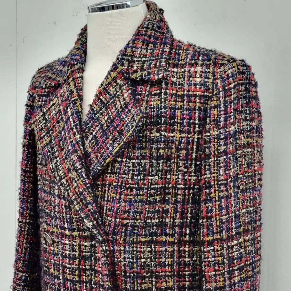 Brilliant シャネル生地ツイード ロングコート38 38 CHANEL(シャネル ) P71711 マルチカラー ツイード ロング