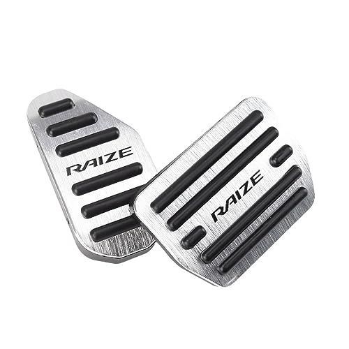 Color シルバー LEXLEYS ライズ RAIZE A200系 A210系 2019年11月～ アルミ ペダル アクセル ブレーキ カバー 工具不要 滑り止め付 被せる ゴム カスタムドレスアップ パーツ シルバー