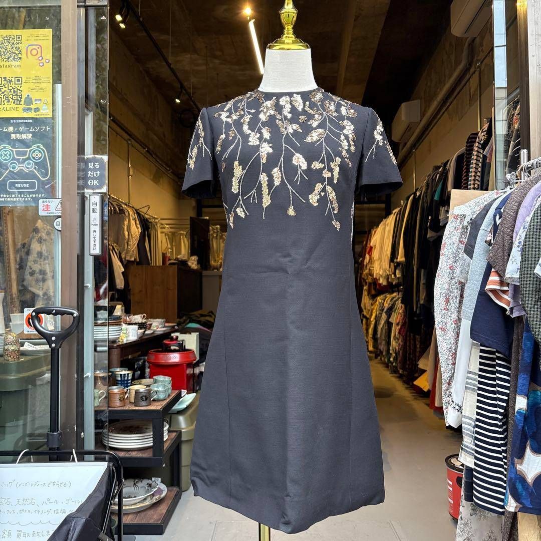 ヴァレンティノ VALENTINO 刺繍 スパンコール ワンピース 半袖