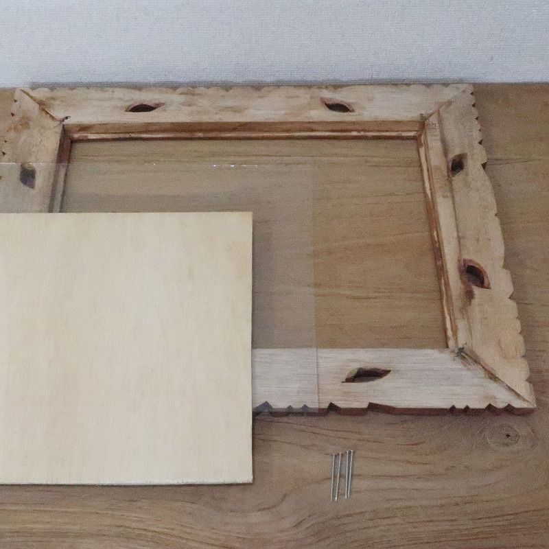 ［木製 アンティーク調 手彫り額セット］ 木製 アンティーク調 手彫り額セット］