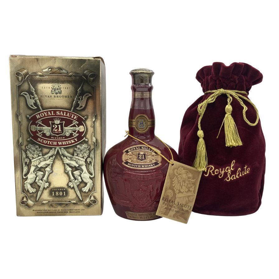 未開栓古酒　シーバスリーガル　ロイヤルサルート 21年　赤陶器 21年 ロイヤルサルート SALUTE CHIVAS 未開栓 700ml 未開栓 シーバス