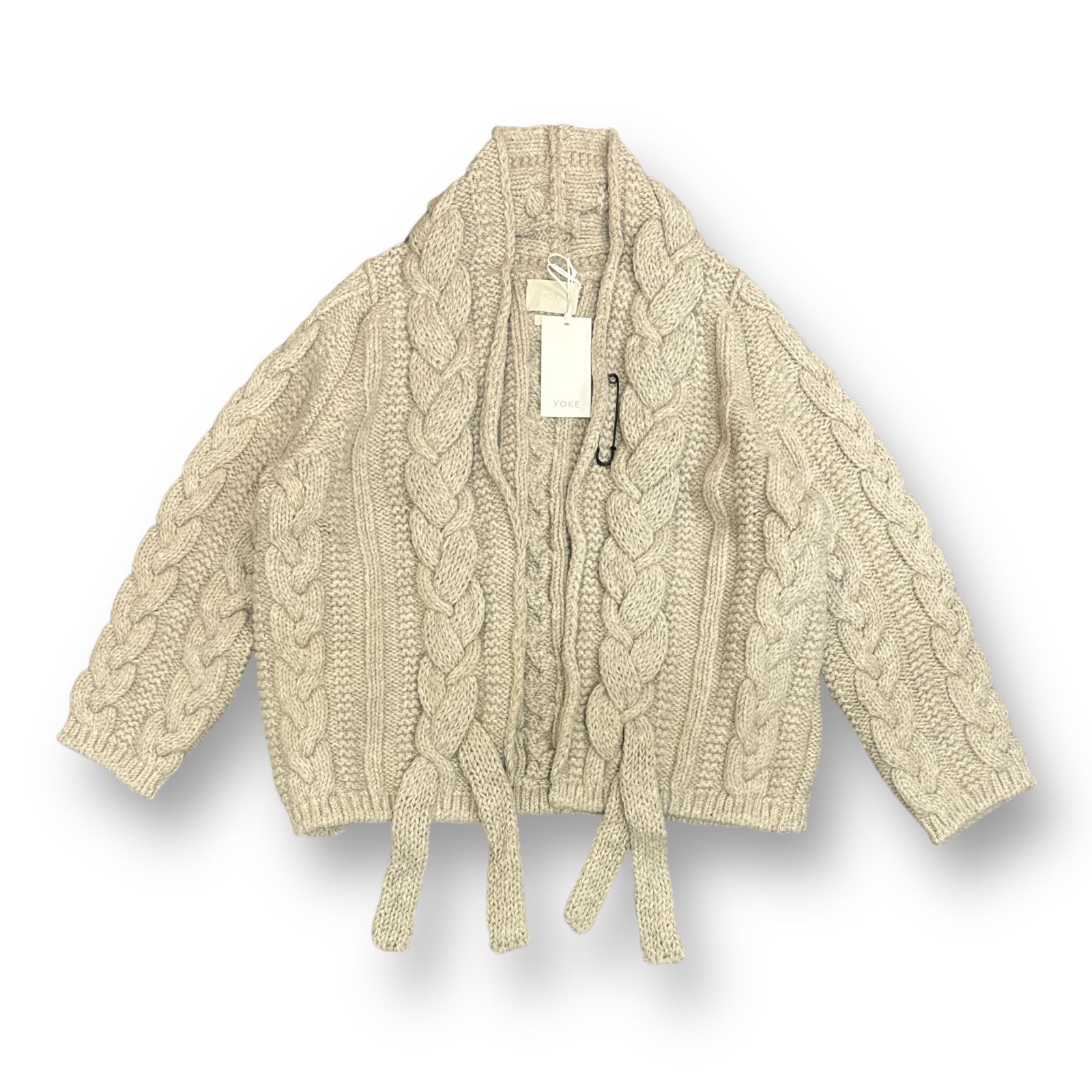 定価63800円 新品 YOKE 21AW HAND KINTTING CABLE CARDIGAN ケーブル 