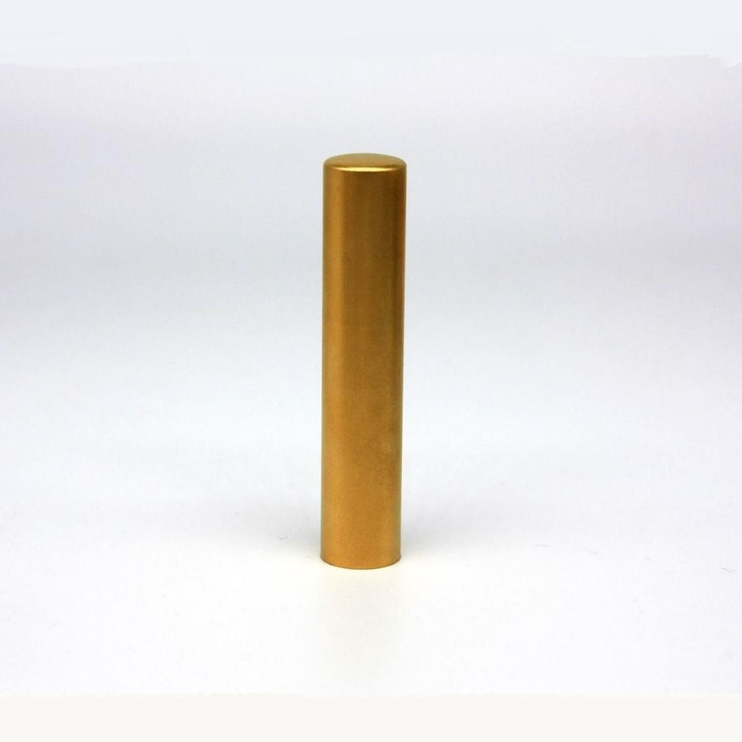 ブラストチタンゴールド 個人用 印鑑 銀行印 実印 2本セット アタリ ケースなし 印鑑単品 10.5mm 12mm 13.5mm 15mm 16.5mm 18mm サイズ選べる