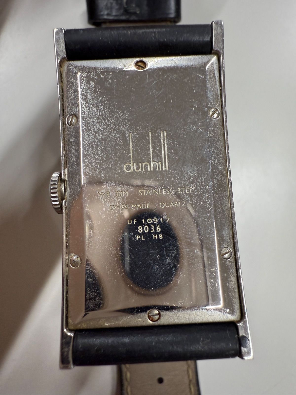 【超希少】ダンヒル　ウェイファー　8036 クォーツ　希少　シルバー 1円～ 美品 本物 人気 DUNHILL ダンヒル ウェイファー 8036 革