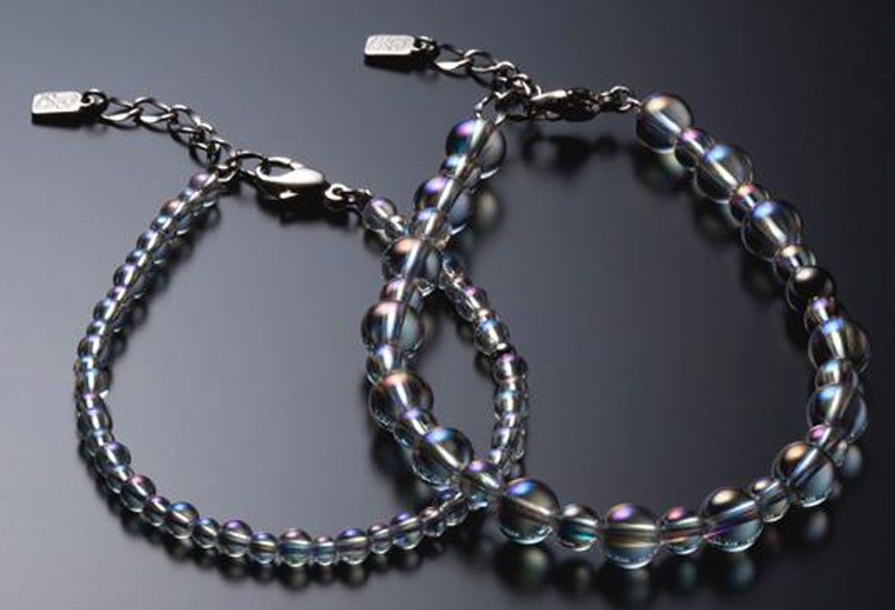 チタン水晶コンビブレス(5mm・7mm玉) 17cm(健康グッズ)|phiten