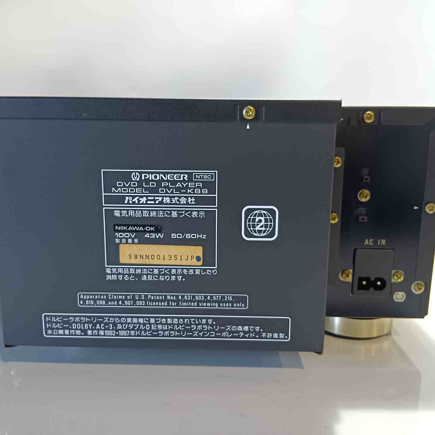 Pioneer DVD LDプレイヤー DVL-K88 LaserDisc Database - Hardware - Pioneer - DVL-K88