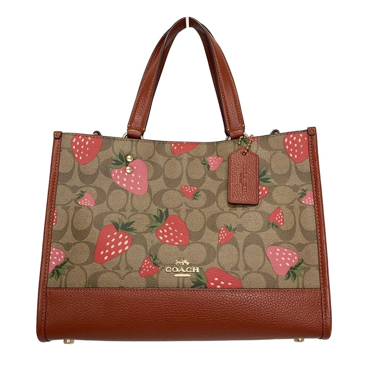 COACH(コーチ) トートバッグ - CH325 カーキ×レッド×マルチ