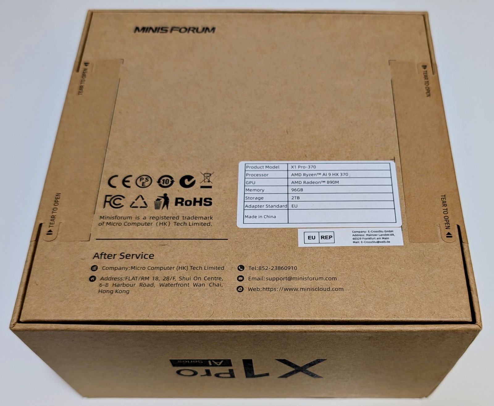 新品未開封 Minisforum AI X1 PRO, 96GB+2TB, AI 9 HX 370 - メルカリ