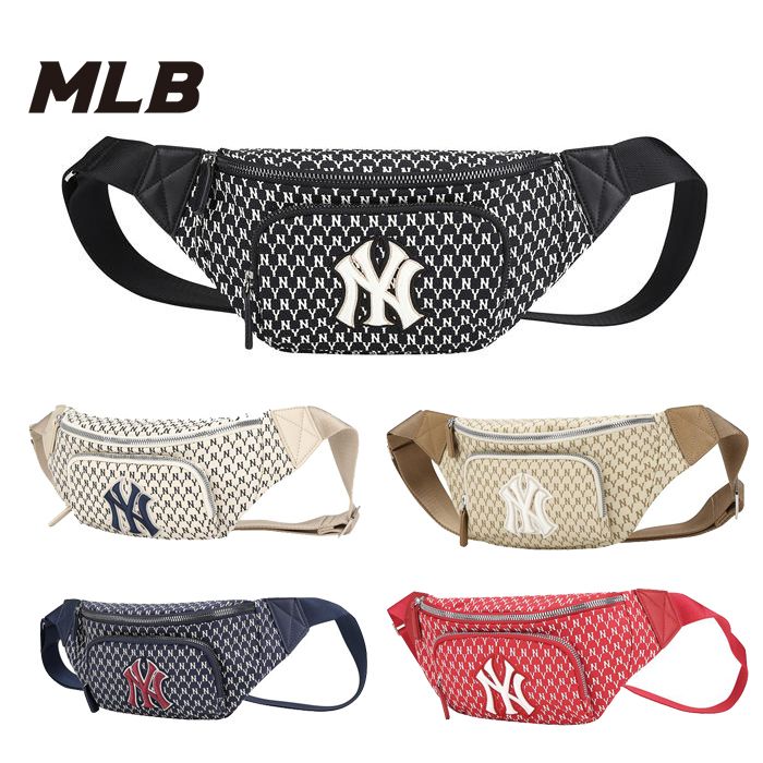 【韓国ファッション】MLB Korea エムエルビーコリア NY YANKEES MONOGRAM HIPSACK 32BGC9011 50L / 50I /  50B / 50N / 50R カバン 鞄 ヒップサック ボディバッグ